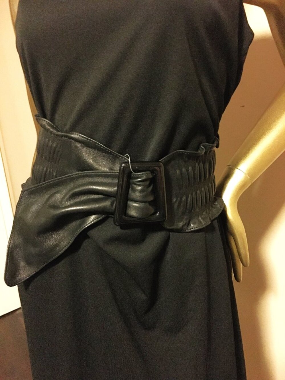 PER SE  Wide Leather Cinch Waist Belt - NEW WITH TAG! Made in Italy - Picture 3 of 15
